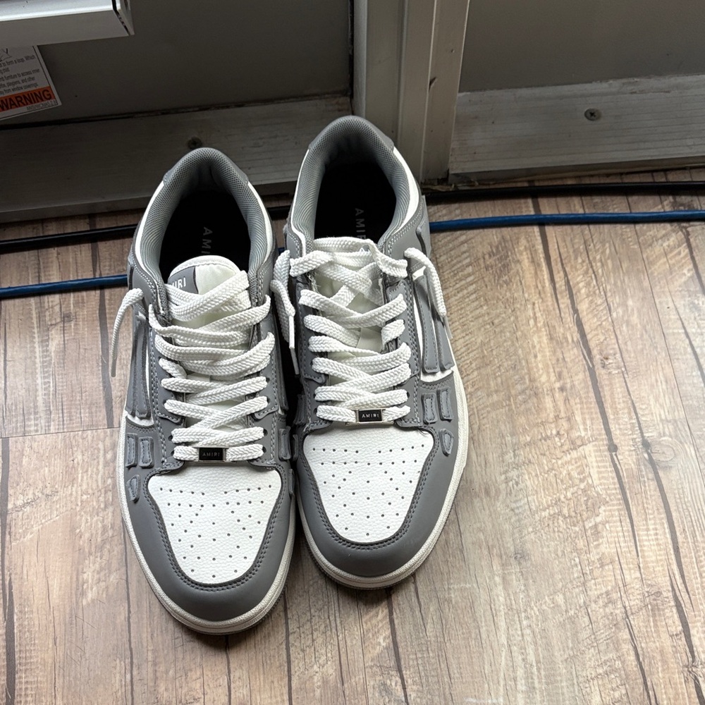 AMIRI Gray and White Sneakers